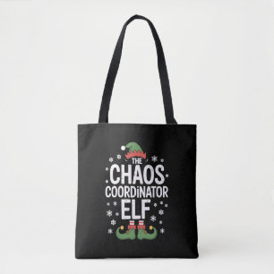 Christmas The Chaos Coordinator Elf Xmas Family  Tote Bag