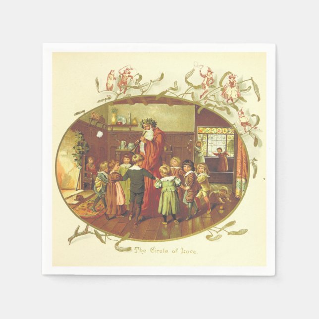 Christmas The Circle of Love Napkin (Front)