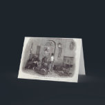 Christmas: "The Compliments of the Season" Holiday Card<br><div class="desc">Christmas: "The Compliments of the Season",  engraved by Linton,  from 'The Illustrated London News',  26th December 1846 | by Edward Duncan | Art Location: Private Collection | English Artist | Image Collection Number: XJF315754</div>