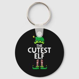 Christmas The Cutest Elf Xmas Family Matching Boys Key Ring