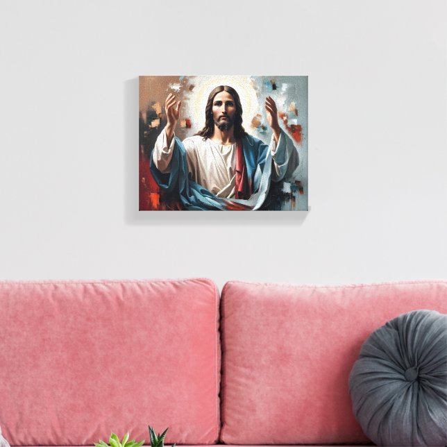 Christmas: The Eternal Embrace of Light Canvas Print (Insitu(LivingRoom))