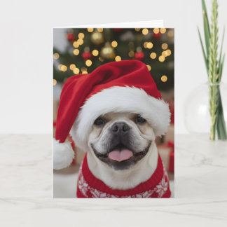 Christmas The French Bulldog Custom Holiday Card