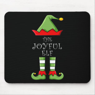 Christmas The Joyful Elf Fun Family Matching Group Mouse Mat