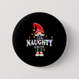Christmas The Naughty Gnome X-mas Matching Pjs  6 Cm Round Badge
