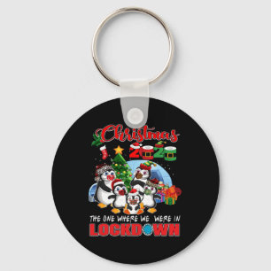 Christmas The One Where We Were In Lockdown Pengui Key Ring