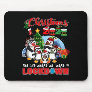 Christmas The One Where We Were In Lockdown Pengui Mouse Mat