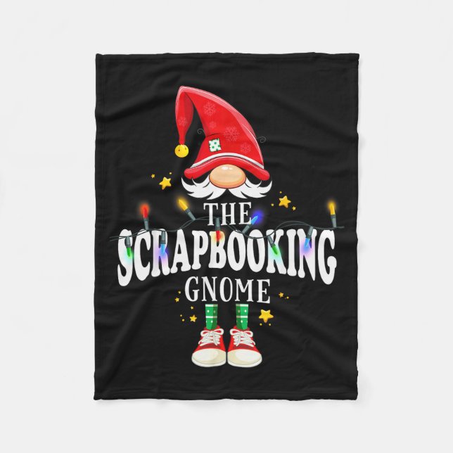 Christmas The Scrapbooking Gnome X-mas Matching Pj Fleece Blanket (Front)