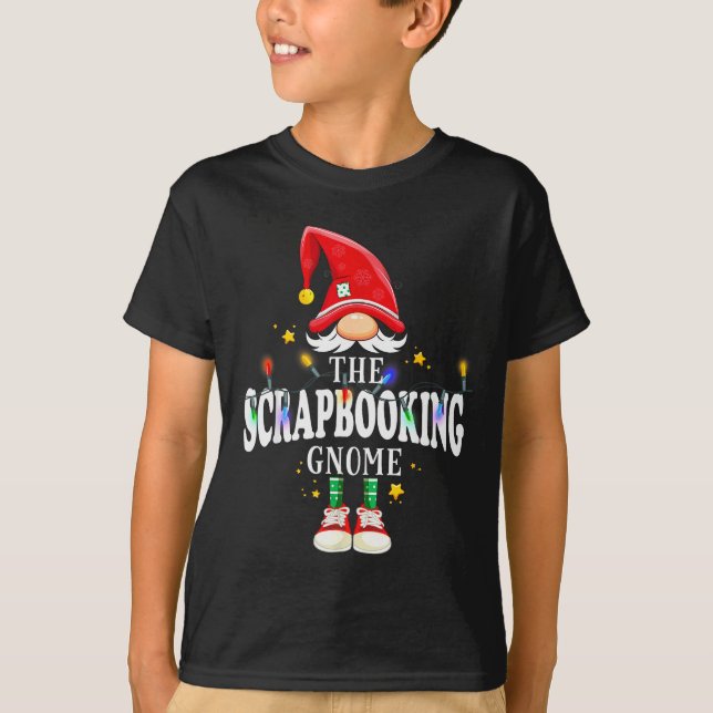 Christmas The Scrapbooking Gnome X-mas Matching Pj T-Shirt (Front)