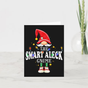 Christmas The Smart Aleck Gnome X-mas Matching Pjs Card