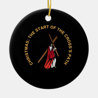 Christmas: The Start of the Cross's Path Ceramic Tree Decoration