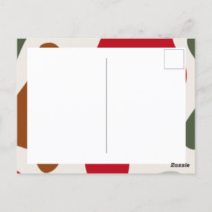 Christmas theme : a cute simple pattern postcard