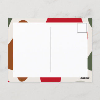 Christmas theme : a cute simple pattern postcard