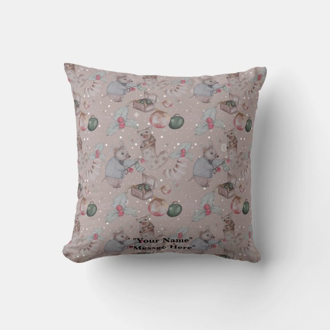 Christmas Theme baby fleece blanket Cushion (Front)