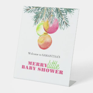 Christmas Theme Baby Shower Signs