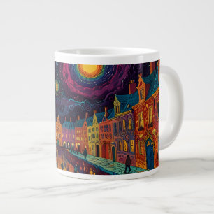 Christmas Theme Beautiful old Town in Belgium  Large Coffee Mug
