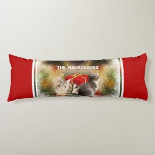 Christmas theme catlover double-sided custom name body cushion