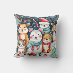 Christmas theme Christmas cute animals  Cushion