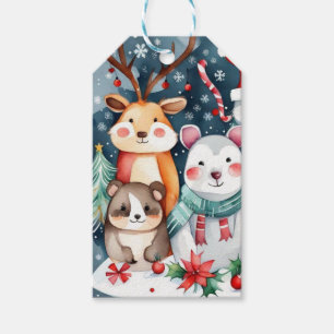 Christmas theme Christmas cute animals Gift Tags