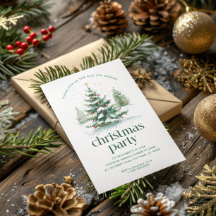 Christmas Theme Christmas Tree Party Invitation