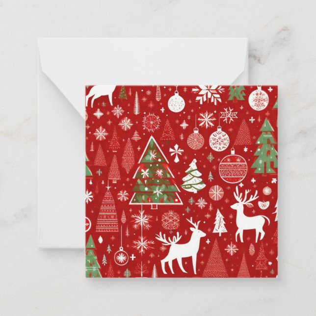 Christmas theme Christmas trees snowflake  Card (Front)