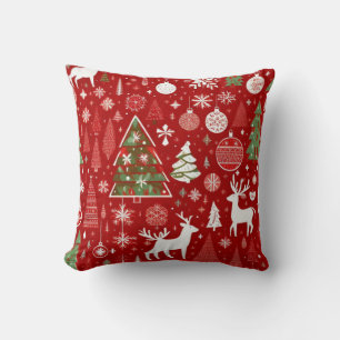 Christmas theme Christmas trees snowflake  Cushion