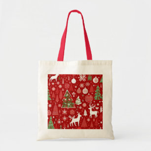 Christmas theme Christmas trees snowflake  Tote Bag