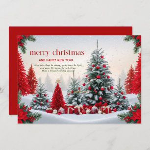 Christmas theme decorated landscape card