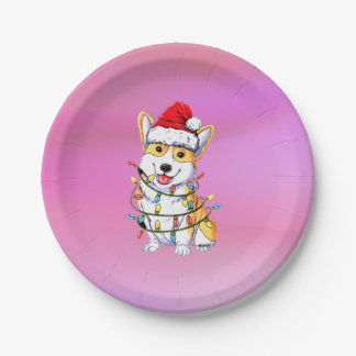 Christmas Theme Doggy  Paper Plate