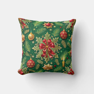 Christmas Theme Festive Colourful Pattern Cushion
