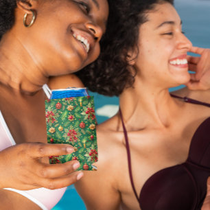 Christmas Theme Festive Colourful Pattern Seltzer Can Cooler