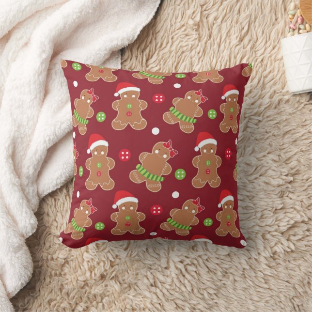 Christmas Theme Gingerbread Men Cushion (Blanket)