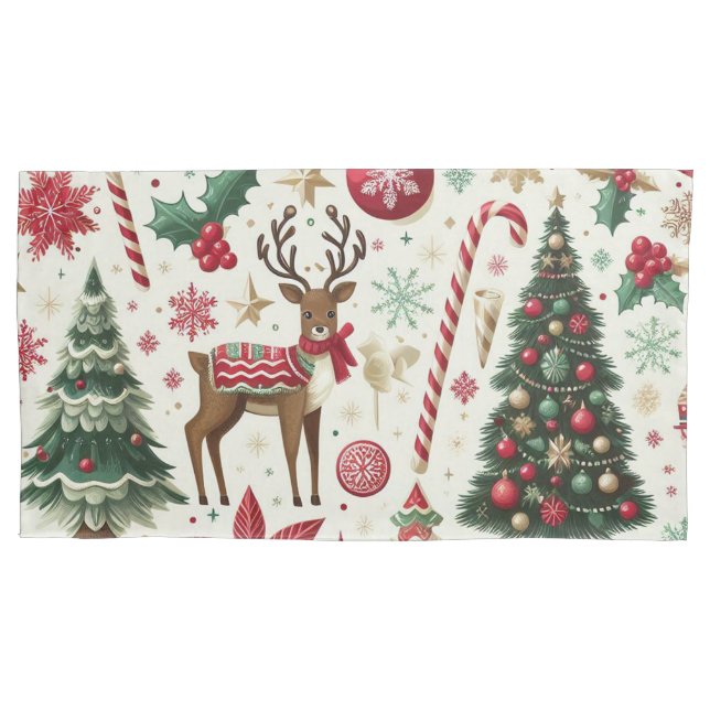 Christmas theme king size pillowcase (Front)