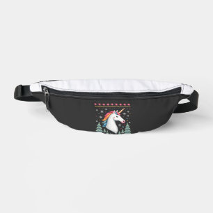 Christmas Theme Knitted Unicorn Unicorns T-Shirt ( Bum Bags
