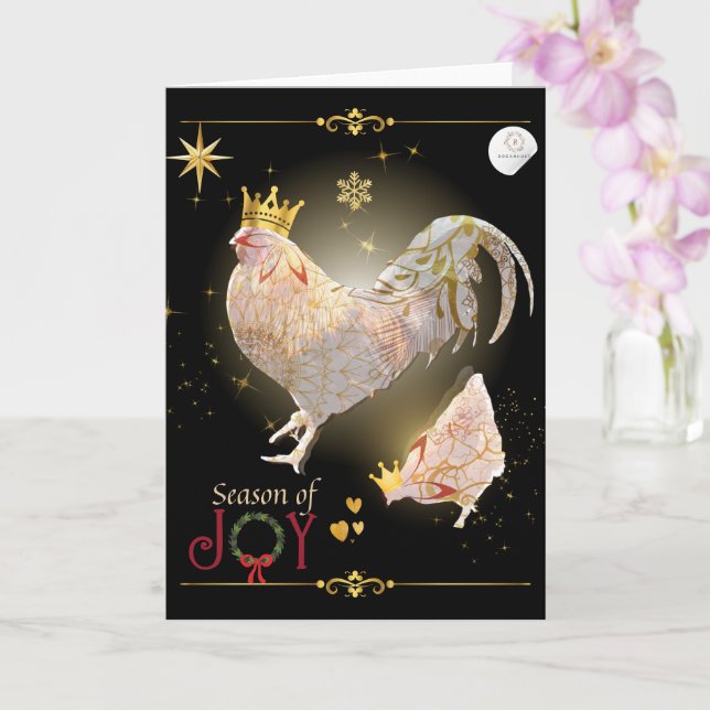 Christmas Theme Luxury Print Boganhues Card (Orchid)