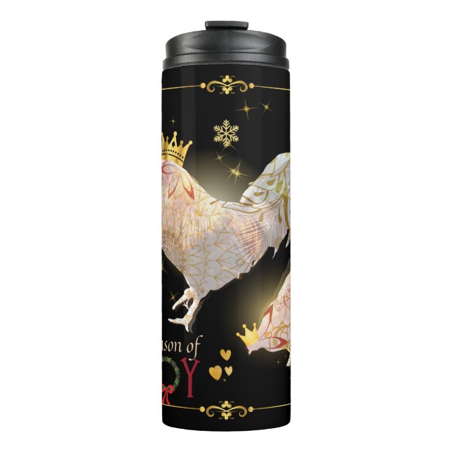Christmas Theme Luxury Print Boganhues Card Thermal Tumbler (Front)