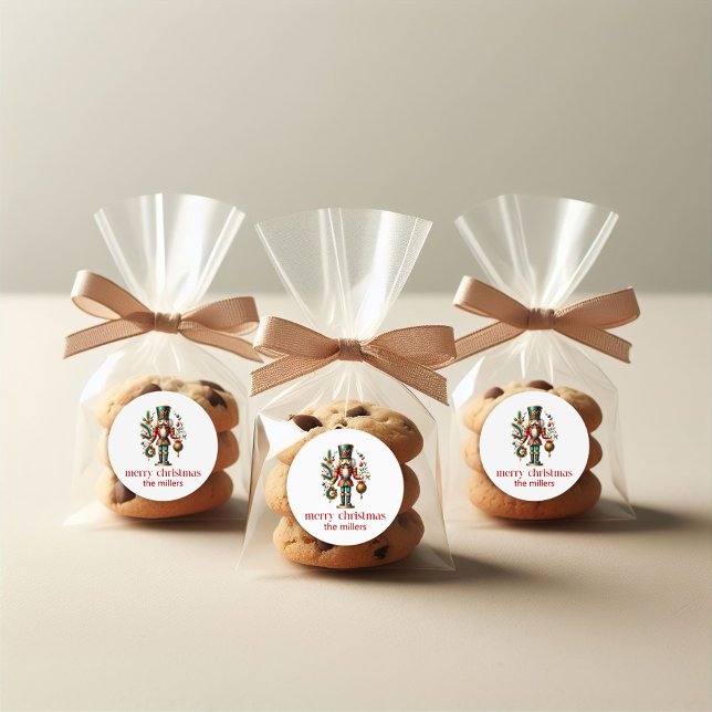 Christmas Theme Nutcracker Classic Round Sticker (Creator Uploaded)