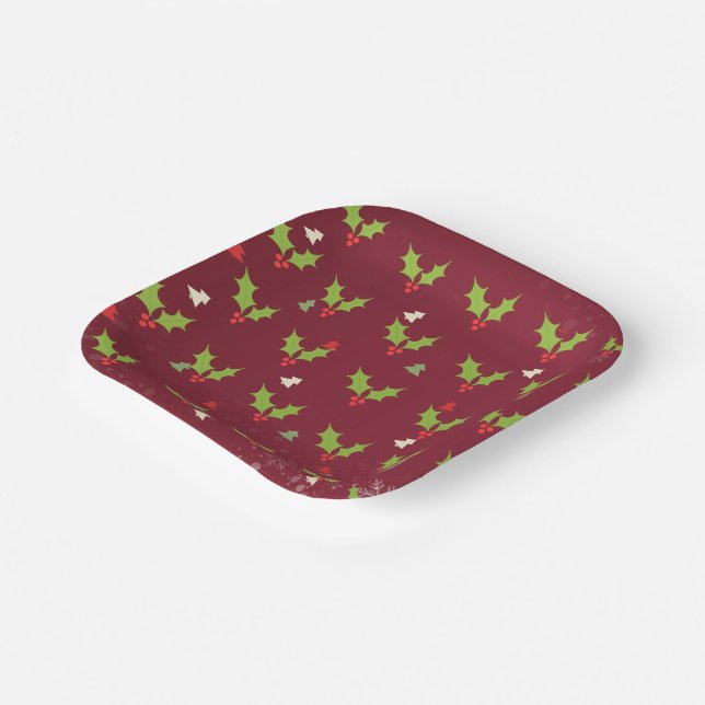 Christmas Theme Paper Plate (Angled)