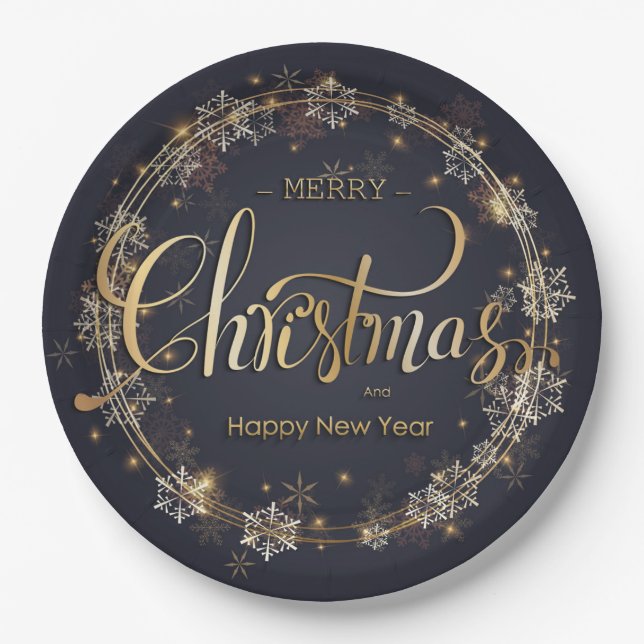 Christmas Theme Paper Plate (Front)