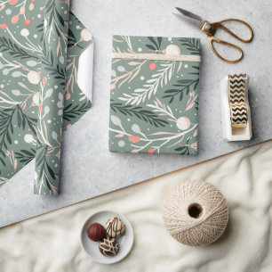 Christmas theme pattern holiday simbols wrapping paper