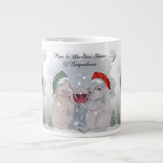 Christmas Theme Pipa & Marlow print Large Coffee Mug