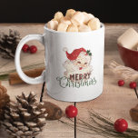 Christmas Theme Vintage Santa Merry Christmas Two-Tone Coffee Mug<br><div class="desc">This Christmas-themed mug design features vintage Santa Merry Christmas typography,  perfect for sipping your favourite beverage this holiday season.</div>