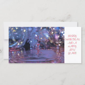 Christmas theme water drop photocard holiday card