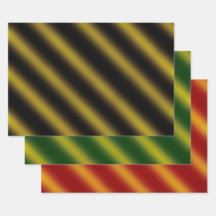 Christmas Theme  Wavy Gold & Black, Green, Red