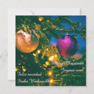 Christmas theme with 2 Christmas ball... Invitation