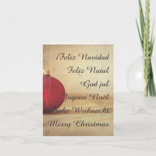 Christmas theme with Christmas ball Card