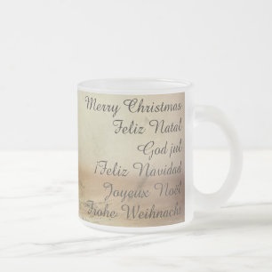 Christmas theme with Christmas ball Frosted Glass Coffee Mug