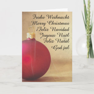 Christmas theme with Christmas ball Holiday Card