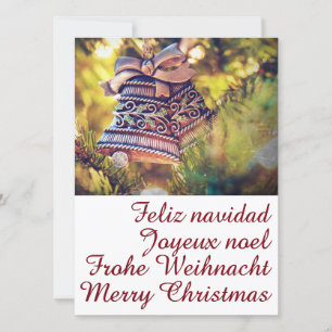 Christmas theme with two bells invitation