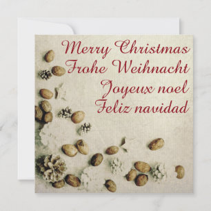 Christmas theme with walnuts... invitation