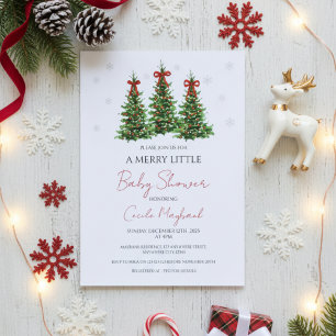 Christmas Themed Baby Shower Invitation